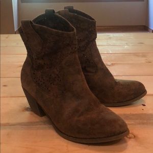 High heel ankle boots.